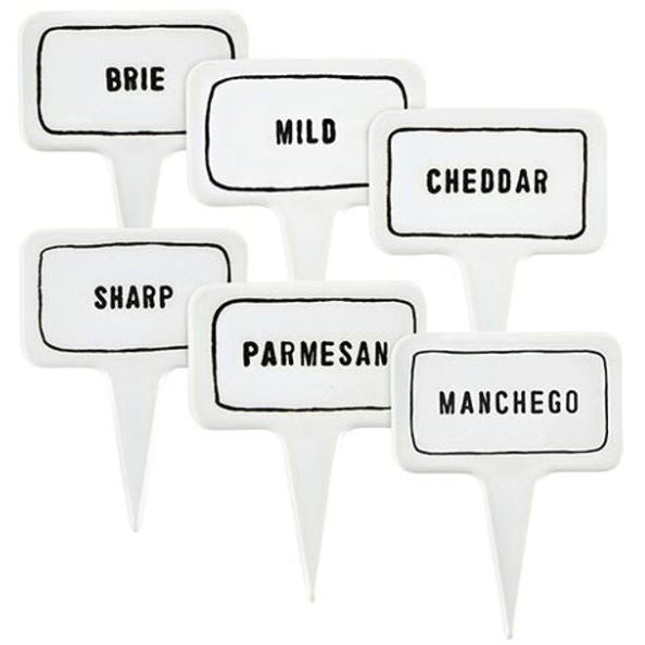 Ceramic Cheese Marker Set of 6