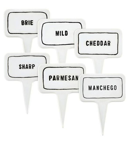 Ceramic Cheese Marker Set of 6