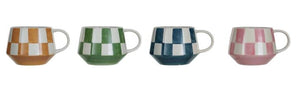 Checkered Stoneware Mug