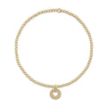 Classic Gold 2mm Bracelet - Love Small Disc