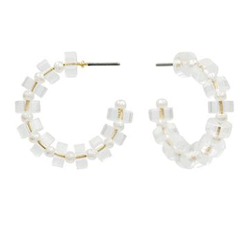 Clear Acrylic Bead Hoops