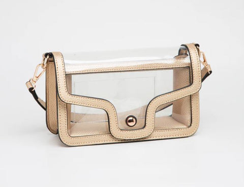 Clear Gold Envelope Bag