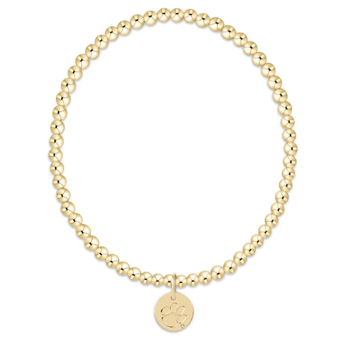 Clemson Ecollegiate Gold 3mm Bracelet
