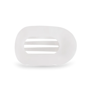 Coconut White Medium Flat Round Hair Clip