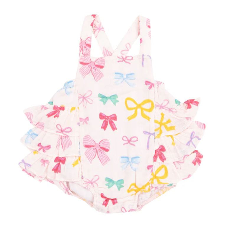 Colorful Bows Ruffle Bubble