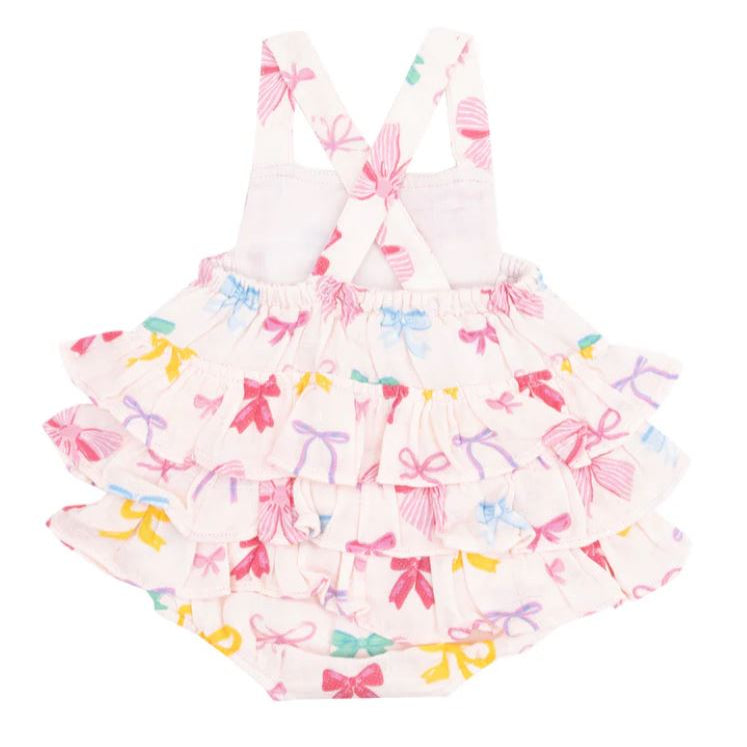 Colorful Bows Ruffle Bubble