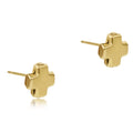 Gold Signature Cross Stud