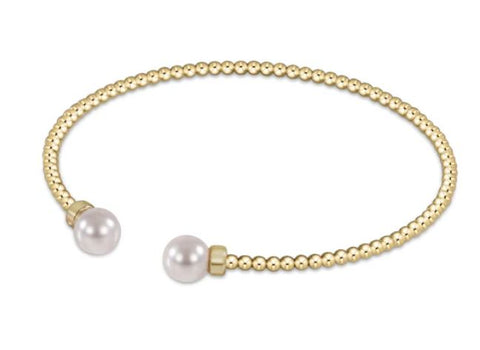 Classic Gold 2mm Pearl Bead Cuff
