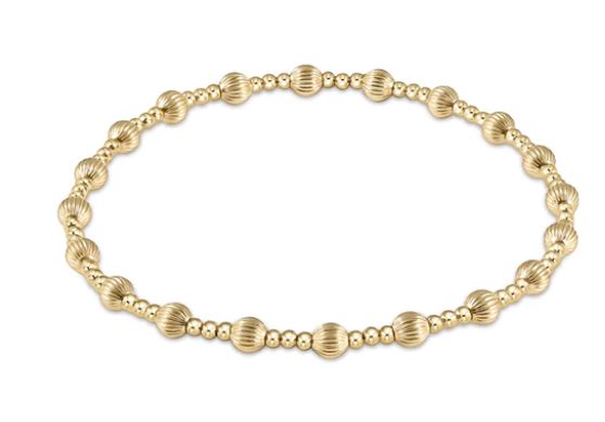 Dignity Sincerity Gold 4mm Bead Bracelet