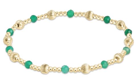 Dignity Sincerity 4mm Bead Bracelet - Green Onyx