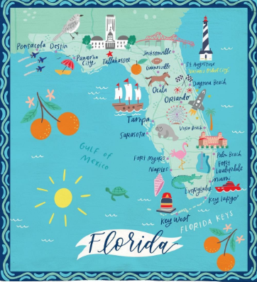 Florida Dish Towel
