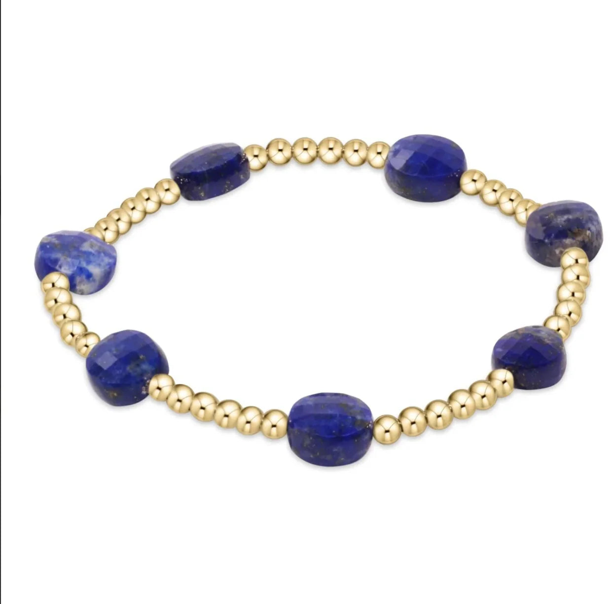 Admire Gold 3mm Bracelet - Lapis