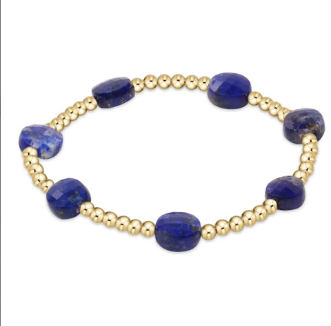 Admire Gold 3mm Bracelet - Lapis