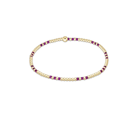 Hope Joy Pattern Fuchsia 2mm Bead Bracelet