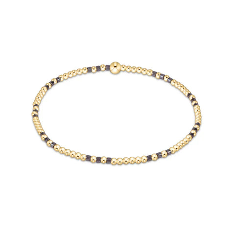 Hope Joy Pattern Chocolate 2mm Bead Bracelet