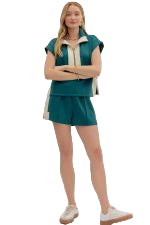 Daphne Teal Shorts
