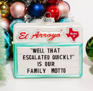 Family Motto Ornament