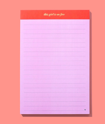 This Girl Is On Fire Notepad