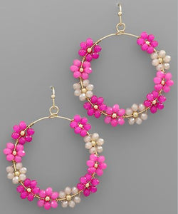 Fuchsia Flower Earrings