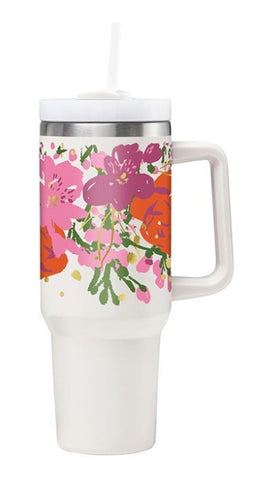 Travel Tumbler - Moroccan Flowers 40oz