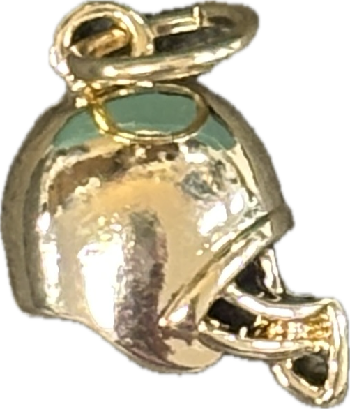 Gold Football Helmet Charm
