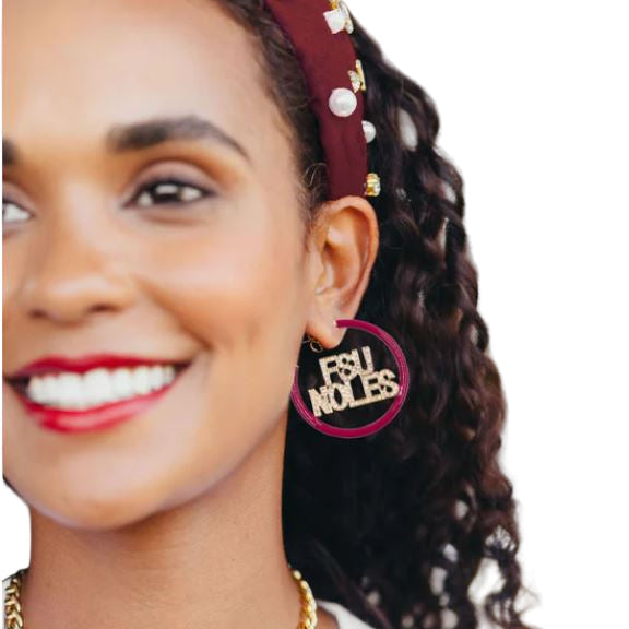 Florida State University Noles Pave Earrings