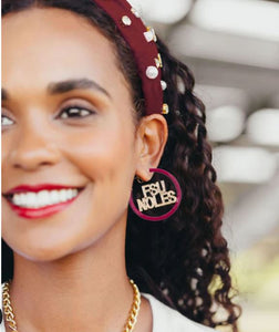 Florida State University Noles Pave Earrings