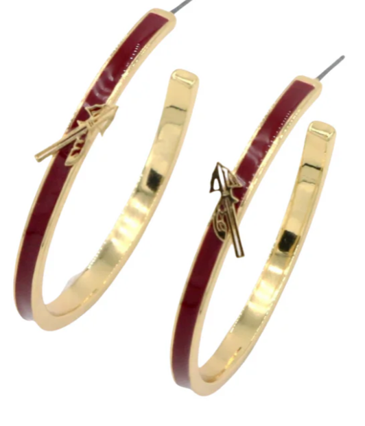 Florida State Logo Hoop Earrings