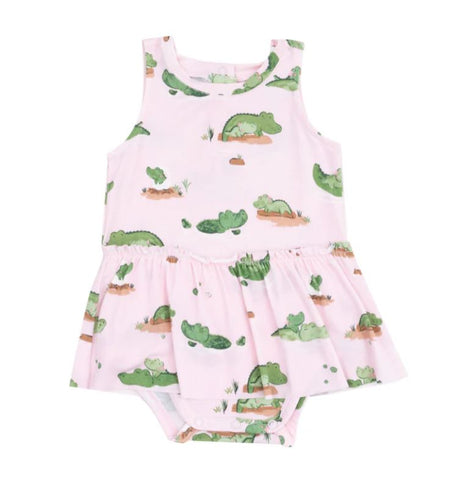 Pink Alligator Bubble with Skirt