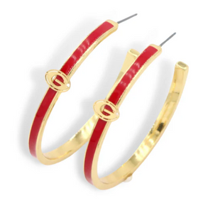 Georgia Logo Hoop Earrings