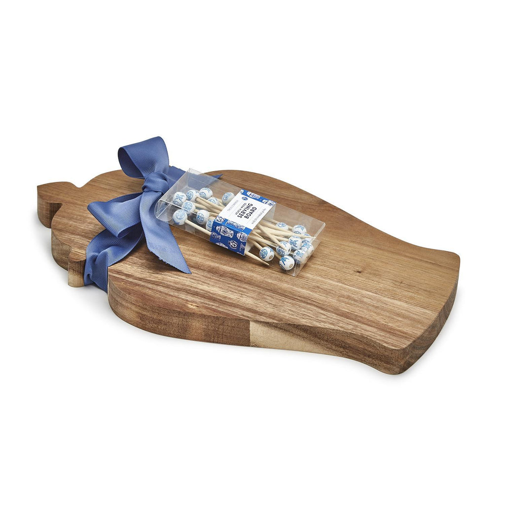 Ginger Jar Shaped Serving Board with Cocktail Picks
