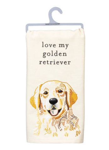 Golden Retriever Tea Towel