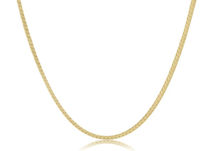 17" Choker Herringbone Chain  - Gold