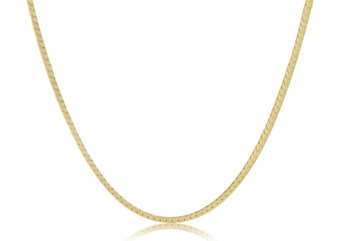 17" Choker Herringbone Chain  - Gold