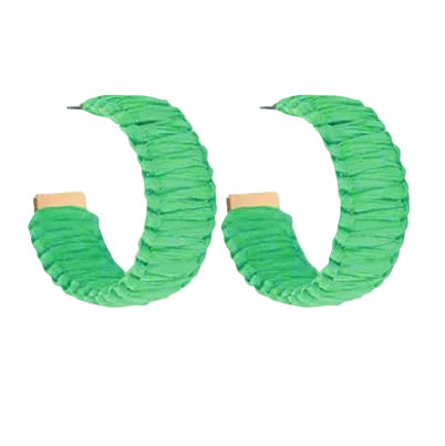Raffia Hoop Earrings