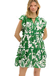 Savannah Green Tropical Dress