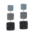 Graduated Seed Bead 2.75" Earring