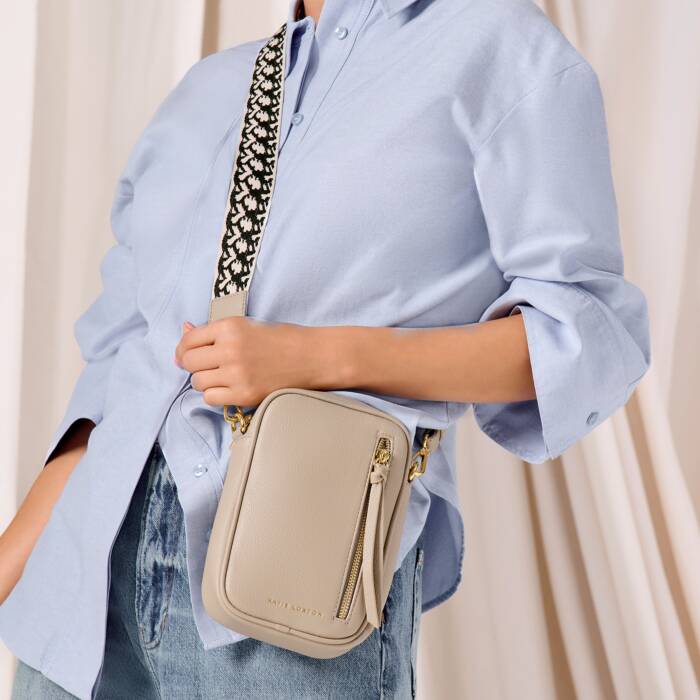 Hallie Small Crossbody Bag Light Taupe