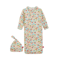 Honey Blossom Modal Magnetic Gown and Hat Set