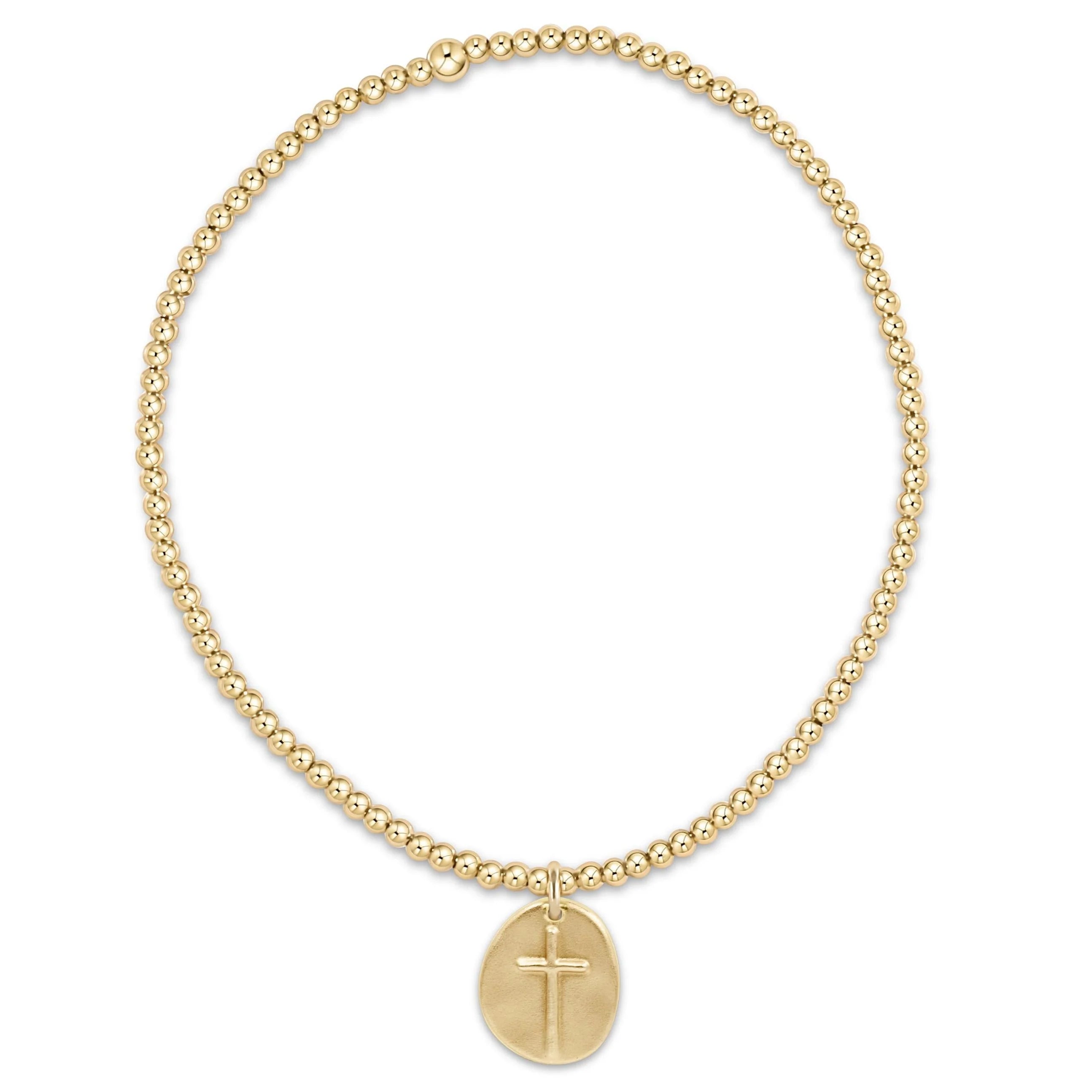 Classic Gold 2mm Inspire Small Charm Bracelet