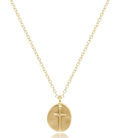 16" Necklace Gold - Inspire Small Charm