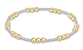 Mixed Metal Joy 4mm Bead Bracelet