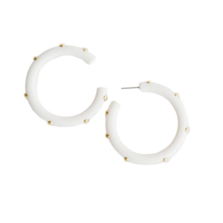 Candace White Earrings