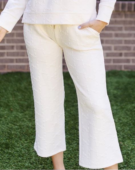 Lula Ivory Bow Pants