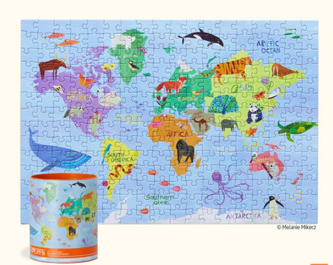 Animal World Map Puzzle