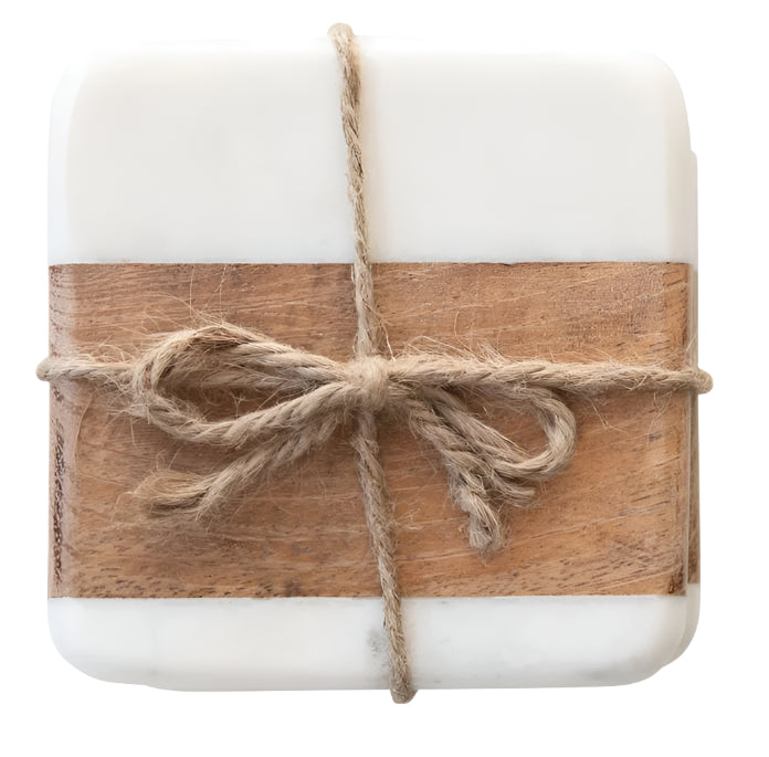 Marble Square Coaster Set
