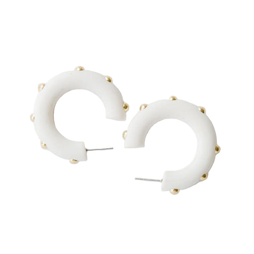 Candace White Earrings