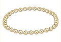 Mixed Metal Grateful 4mm Bead Bracelet