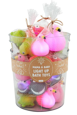 Mom and Baby Light Up Bath Toy Set
