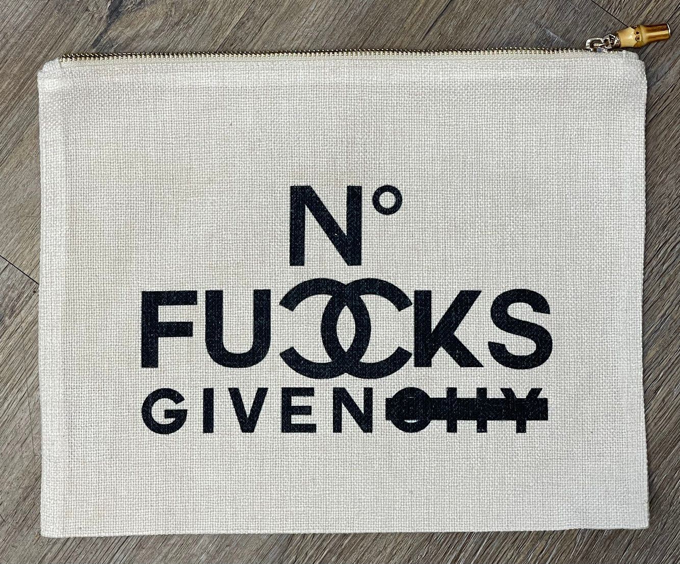 None Given White Flat Zip